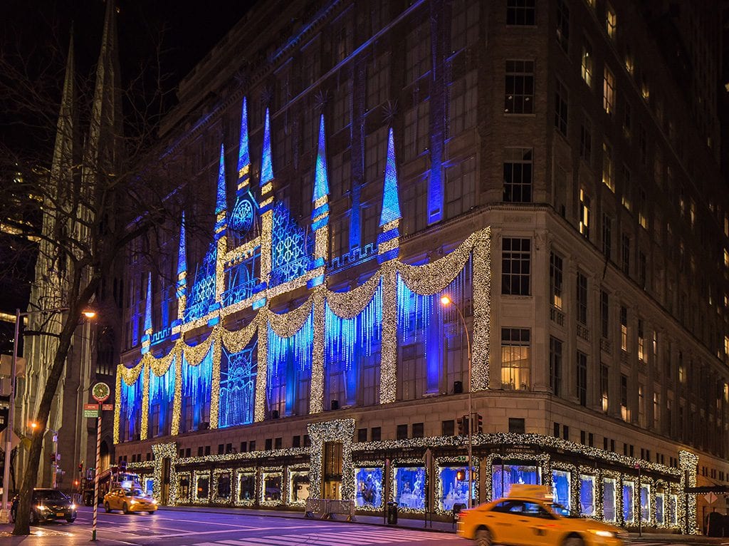 Saks 5th Avenue Christmas Light Show Transportation provided by Metro Limousine Service